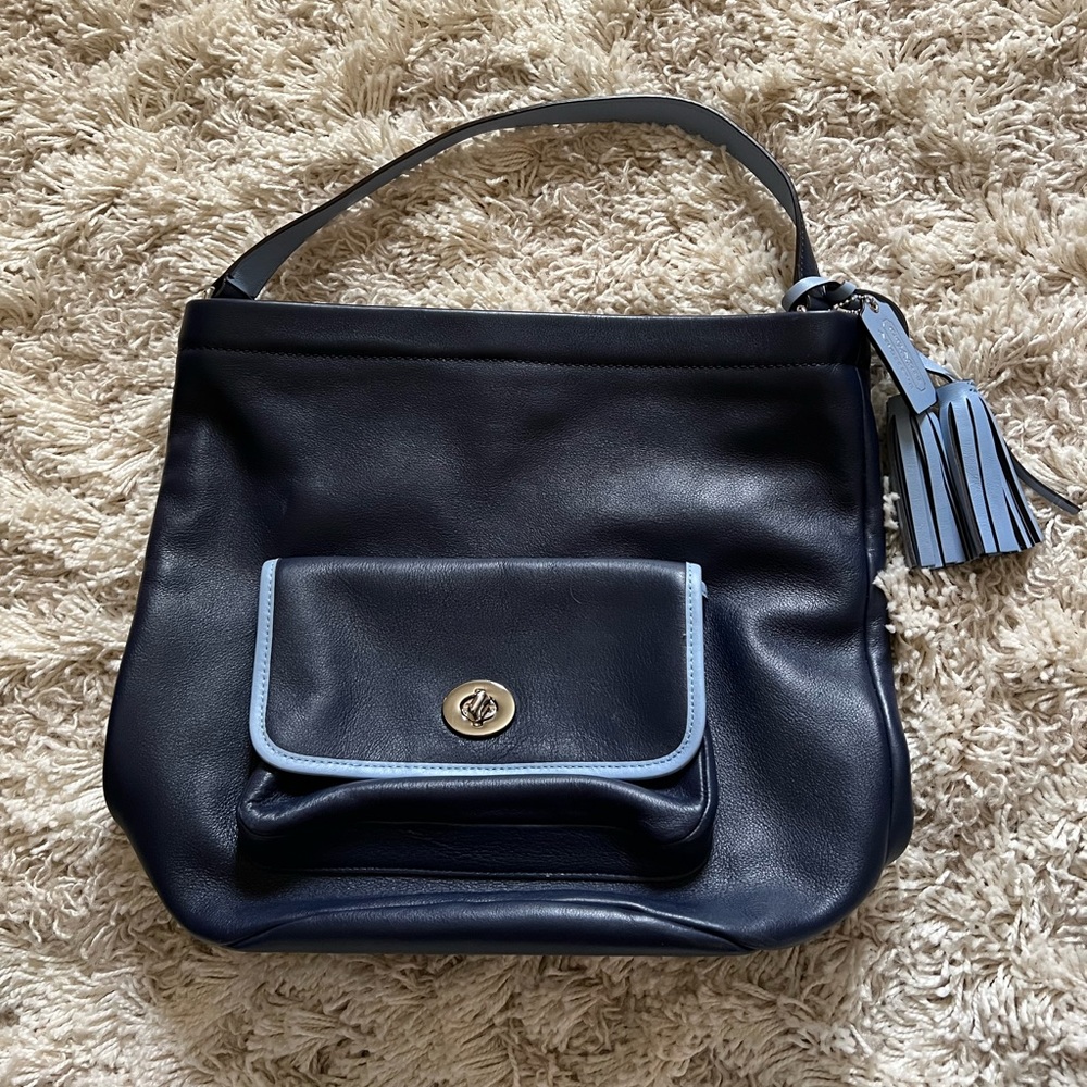 Blue coach bag